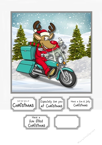 Rudolph on moped