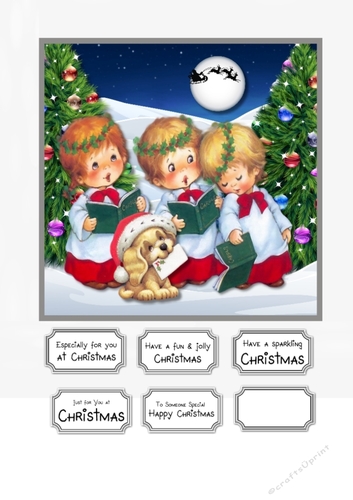 Its been a long night Christmas card topper