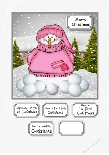 Christmas snow girl