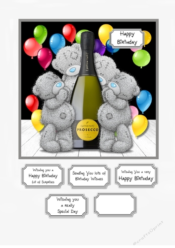 Tatty Teddy Prosecco Birthday