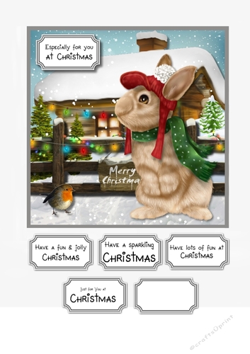 Cute Christmas Rabbit