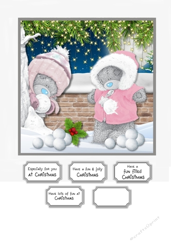 Tatty teddy the Snowball Fight