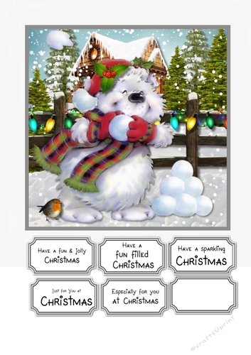 Christmas Dog Snowball Fight