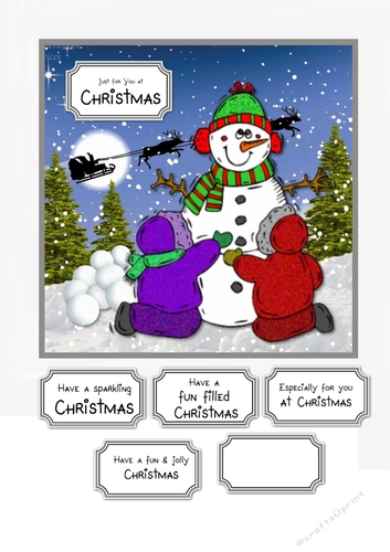 Christmas Snowman Finishing Touches