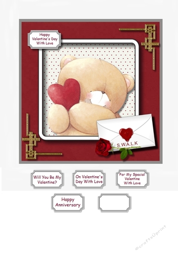 Forever Friends Valentine or Anniversary card topper