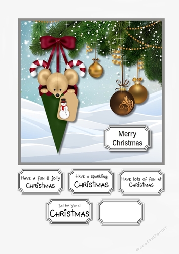Christmas card topper