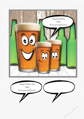 Birthday or Fathers Day humorous card topper