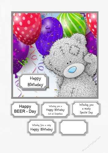 Tatty Teddy with Balloons