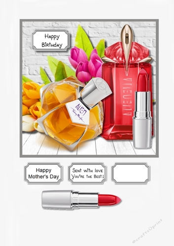 Birthday or Mothers Day Perfume and flowers