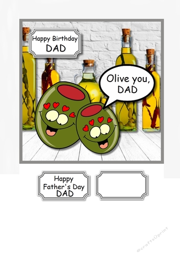 Olive you, Dad for Birthday or Fathers Day