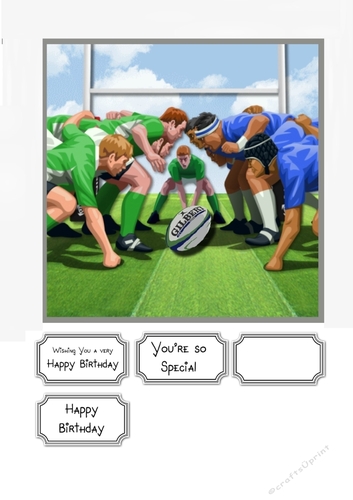 Rugby scrum birthday