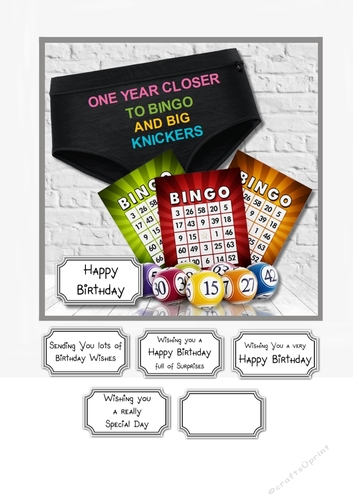 One year closer to bingo and big knickers