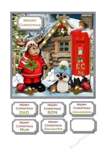 Christmas Reindeer and Penguin 