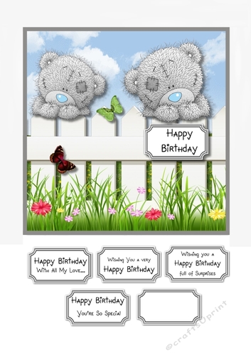 Tatty teddy over the fence