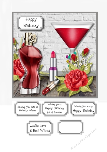 Ladies Accessories Birthday card topper