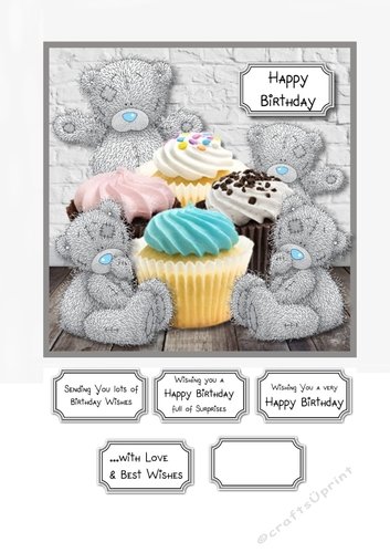 Tatty teddy with cupcakes
