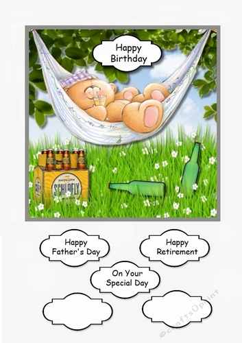 Forever Friends multi occasion card topper for men