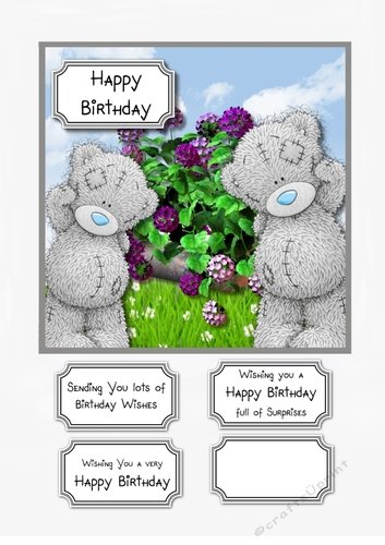 Tatty teddy and flowers