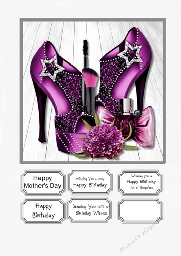 Purple Shoes and Accessories for Birthday or Mothers DAy