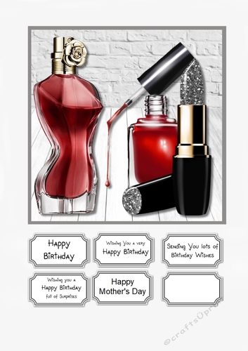 Perfume, lipstick and nail varnish
