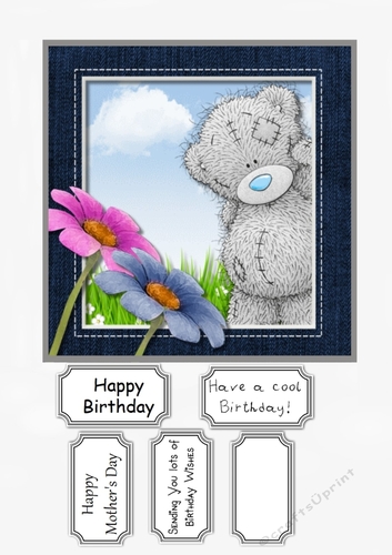Tatty Teddy with Flowers Birthday or Mothers Day