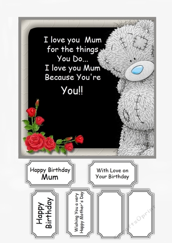 Tatty Teddy Mum Birthday or Mothers Day