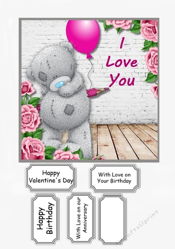 Tatty Teddy I Love You for Birthday, Anniversary or Valentines Day