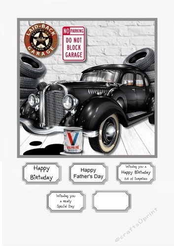 Classic car Male Birthday or Fathers Day