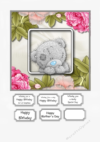 Tatty Teddy Floral Birthday or Mothers Day