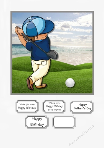 Golf card topper for Birthday or Fathers Day