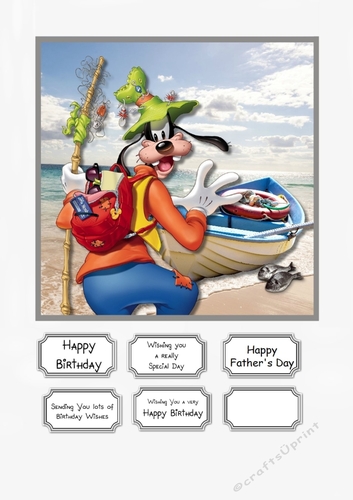 Disney Gone Fishing for Birthday or Fathers Day