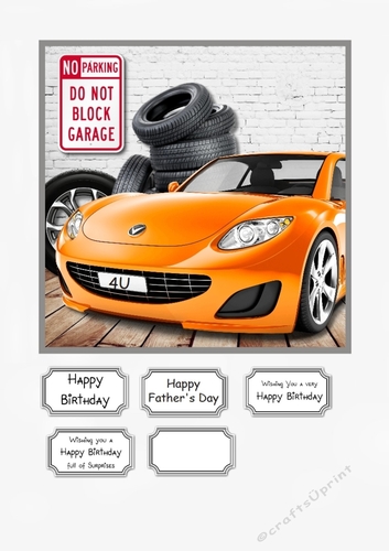 Garage and Car for Birthday or Fathers Day