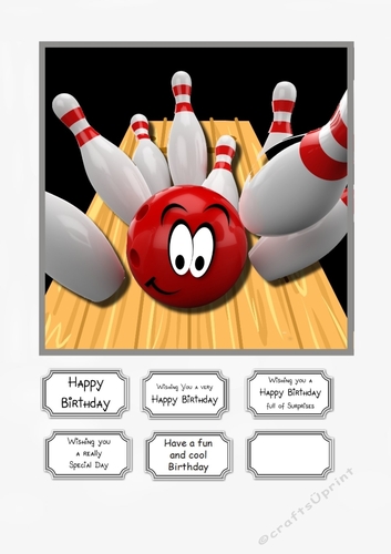 Strike it lucky Birthday card topper