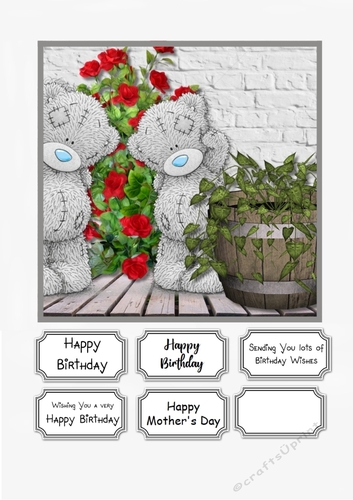 Tatty Teddy Floral Birthday or Mothers Day