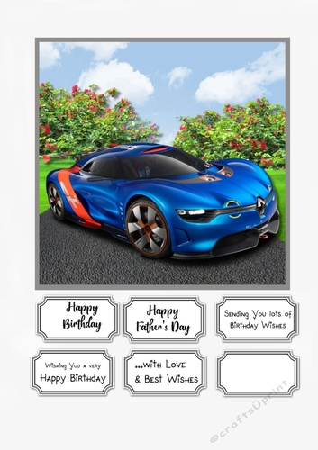 Sports car Birthday or Fathers Day