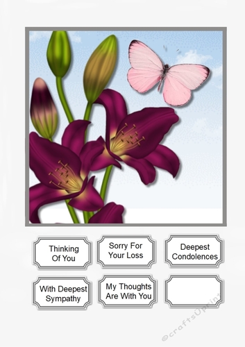 Sympathy Card Topper