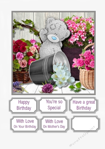 Tatty Teddy with Flowers for Birthday or Mothers Day