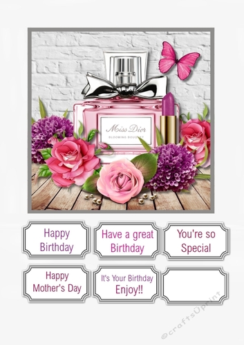 Perfume and Flowers for Birthday or Mothers Day
