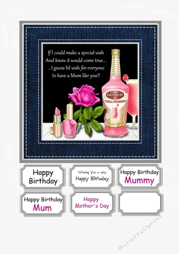 Mum Birthday or Mothers Day in Pink