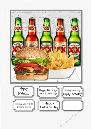 Burger and Beers for Birthday or Fathers Day