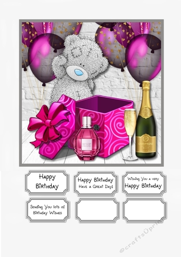 Tatty Teddy with Gifts and Balloons