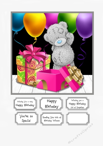Tatty Teddy with Gifts and Balloons