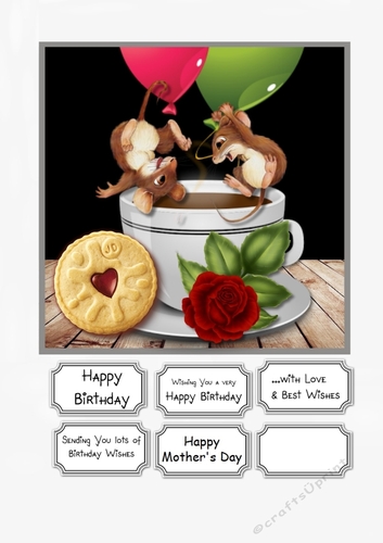 Playful Mice for Birthday or Mothers Day