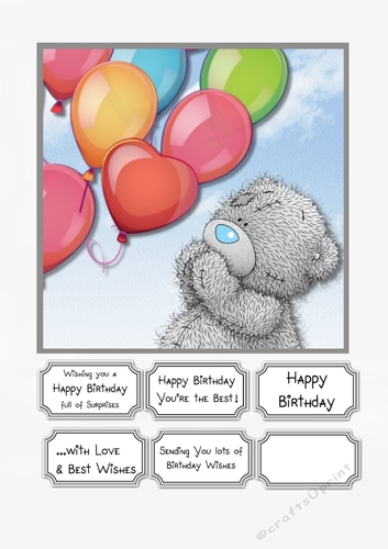 Tatty Teddy with Balloons