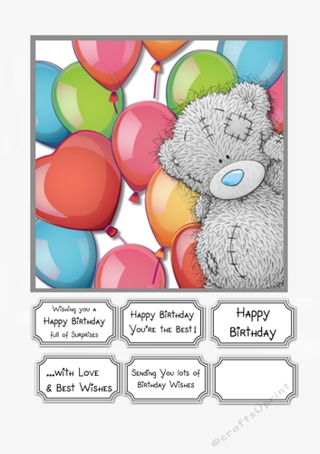 Tatty Teddy with Balloons
