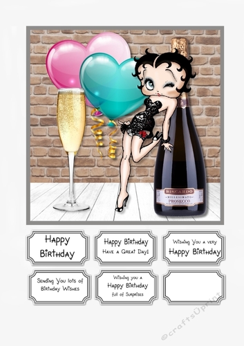 Betty Boop with Prosecco