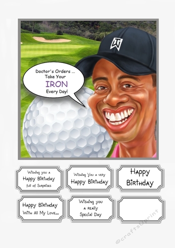 Golf themed humorous card topper