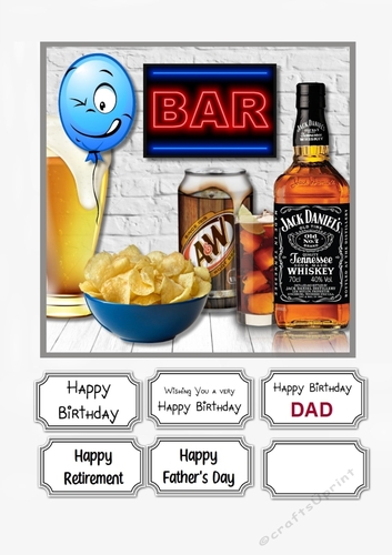 The Bar for male birthday, fathers day or retirement