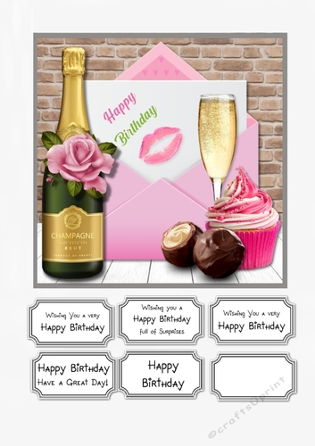 Ladies Birthday Card Topper