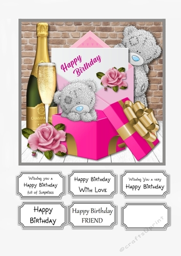 Tatty Teddy Female Card Topper